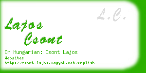 lajos csont business card